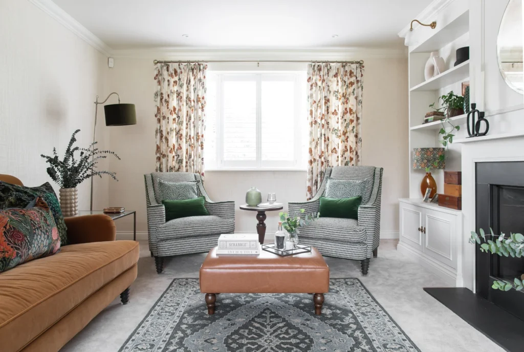 Interior designer Kate Lovejoy on designing for two people — a calm, considered living room shared by a couple.