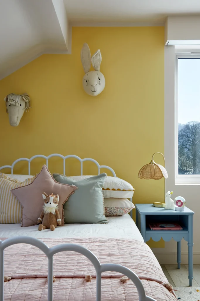 Interior Designer in Chinnor - created this pretty yellow child's bedroom