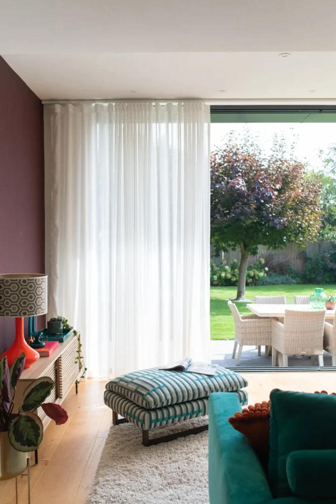 A Chiswick interior designer created this relaxing living space that opens onto a garden